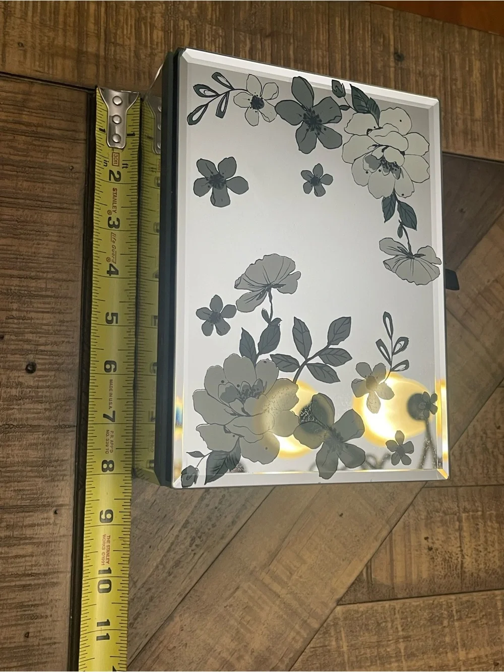 Floral Mirrored Jewelry Box